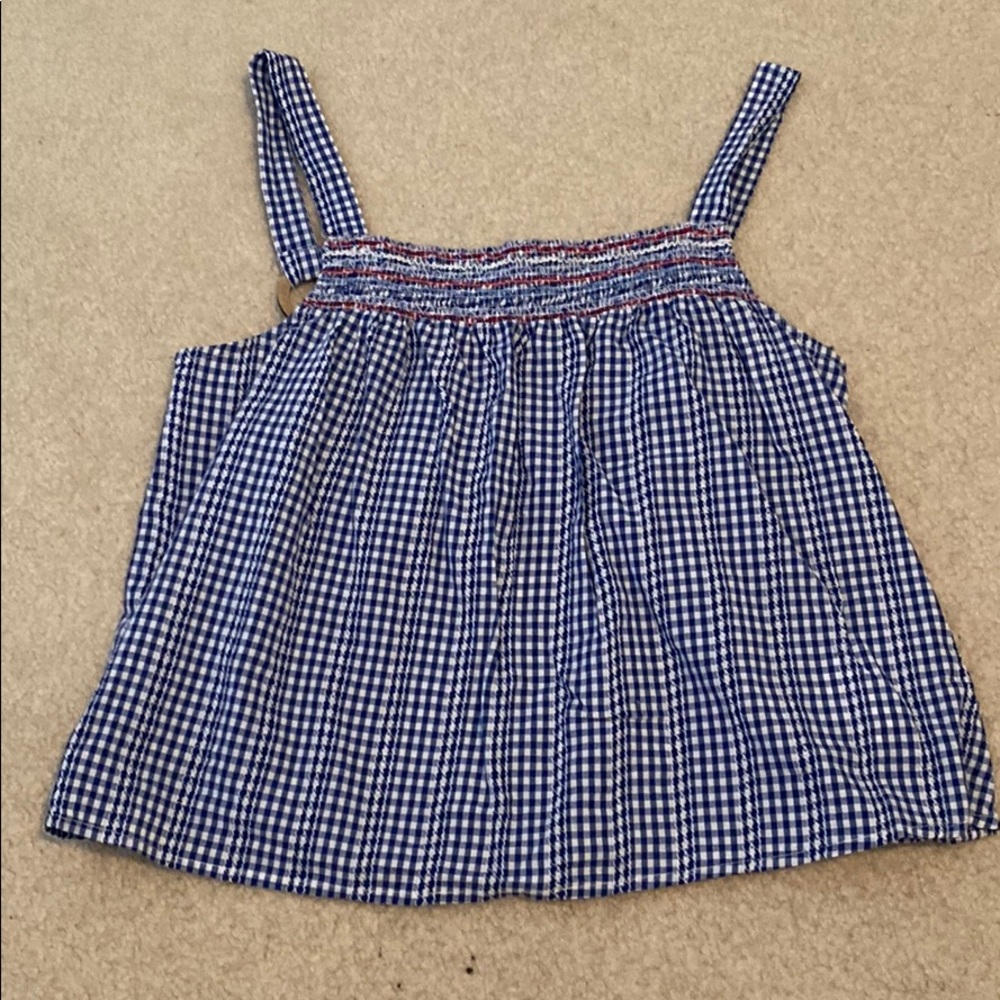 Altard state red white and blue gingham tank